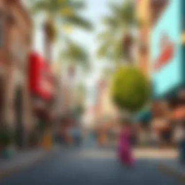 A Lively Day in Al Wasl Village: Capturing Urban Vibrancy Vibrant street scene in Al Wasl Village