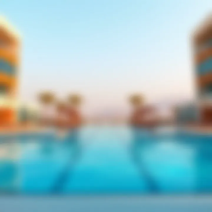 Experience the Serenity of the Swimming Pool Luxurious swimming pool at DAMAC Hills 2