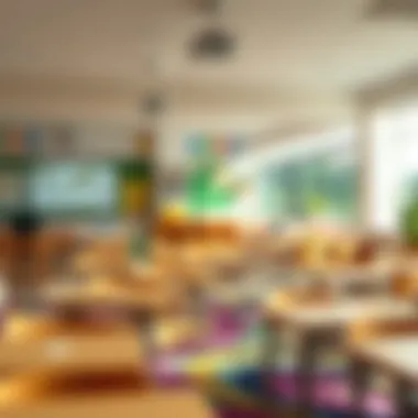 Classroom setting with innovative educational tools and resources