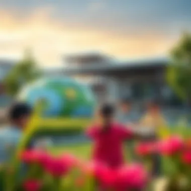 Children engaged in outdoor learning activities