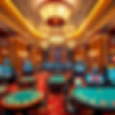 Elegant Ambiance of the Baccarat Gaming Area Elegant ambiance of the baccarat gaming area