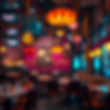 Vibrant cultural elements showcased in the restaurant