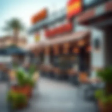 Outdoor seating area of Boom Boom Restaurant