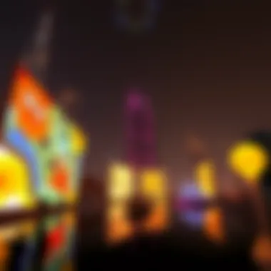 Art installation inside Building 11 reflecting creativity