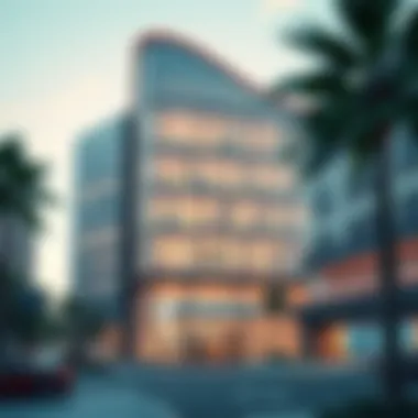 Exterior view of Building 11 showcasing modern architecture