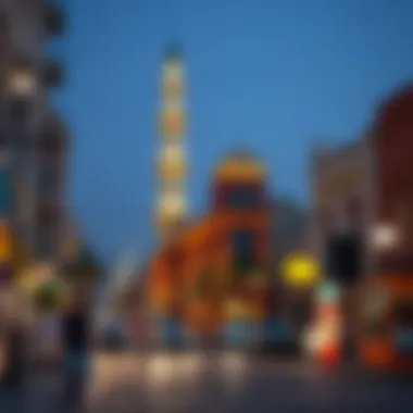 Bur Dubai's bustling streets filled with cultural landmarks