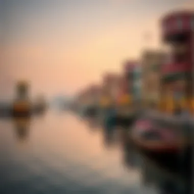 A serene view of the Dubai Creek reflecting the city's history