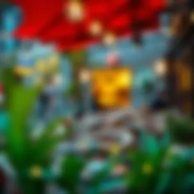 Al Fresco Dining with a Creative Twist Vibrant outdoor dining setting with creative ambiance