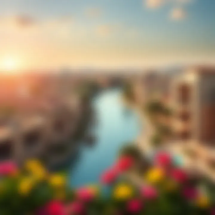 Scenic View of the Water Town Community Scenic view of the Water Town community