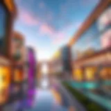 Stunning architectural view of Damac Hills Mall showcasing modern design