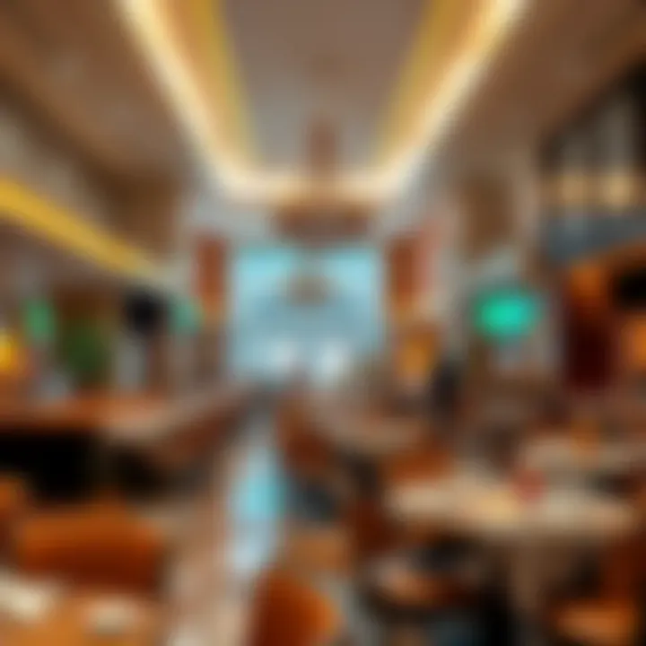 Elegant dining area within Damac Hills Mall highlighting various cuisines