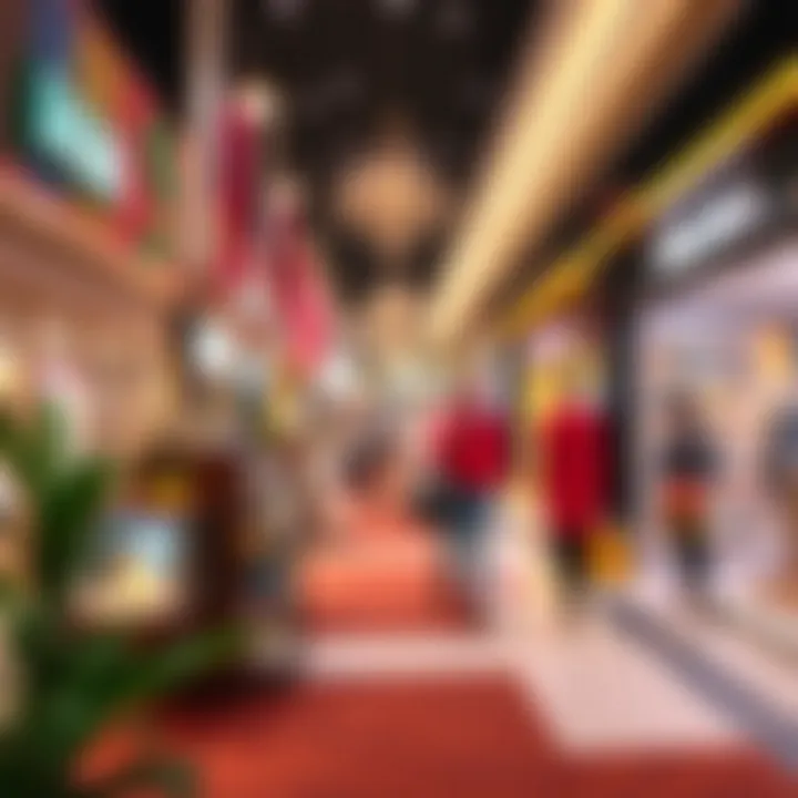 Vibrant shopping scene inside Damac Hills Mall featuring diverse retail options