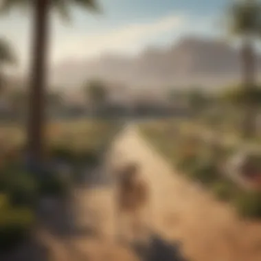 Beautiful Surroundings of Damac Hills Pet Farm Scenic views surrounding the pet farm