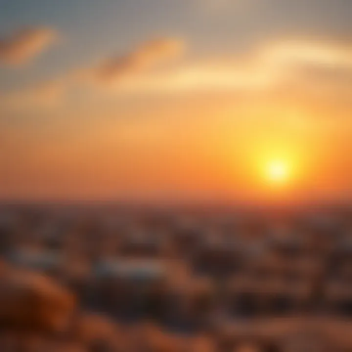 Stunning sunset over Damac Hills highlighting the serene environment