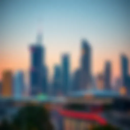 Stunning skyline of Dubai International Financial Centre