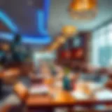 Vibrant atmosphere of Damac Hills 2 Community Center dining area