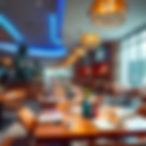 Dining Area in Damac Hills 2 Vibrant atmosphere of Damac Hills 2 Community Center dining area