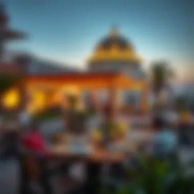 Outdoor Dining at Damac Hills 2 Outdoor dining setup at Damac Hills 2 with community engagement