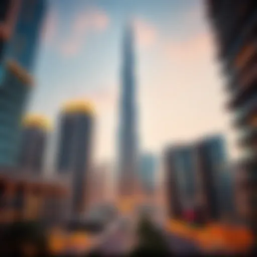 Burj Khalifa: A Pinnacle of Modern Architecture Stunning view of the Burj Khalifa surrounded by contemporary architecture