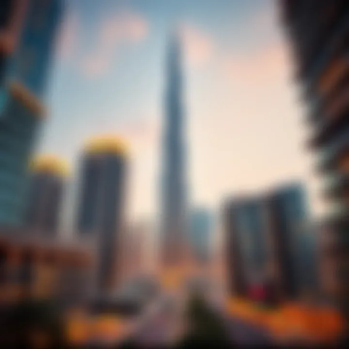 Burj Khalifa: A Pinnacle of Modern Architecture Stunning view of the Burj Khalifa surrounded by contemporary architecture