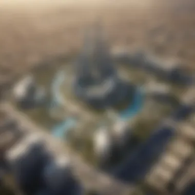 Aerial View of Dubai Academic City An aerial view of Dubai Academic City showcasing its expansive campus and modern architecture