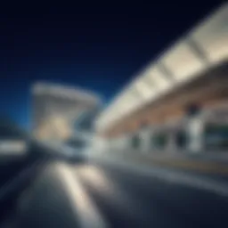 Stunning exterior view of Dubai Creek Harbour Metro Station showcasing modern architecture