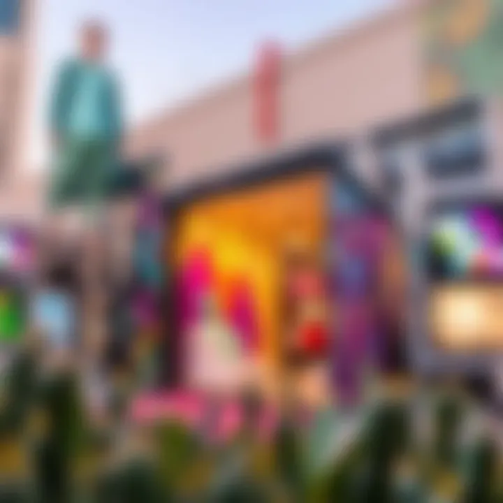 Art Installation: Embracing Creativity An art installation within the Dubai Design District, reflecting the contemporary creative spirit of the area