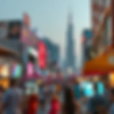 Cultural Vibrancy: Celebrating Local Talent A lively cultural event taking place in the Dubai Design District, showcasing local artists and performers