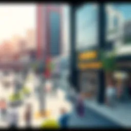 A stunning view of Dubai Design District showcasing its modern architecture and vibrant surroundings