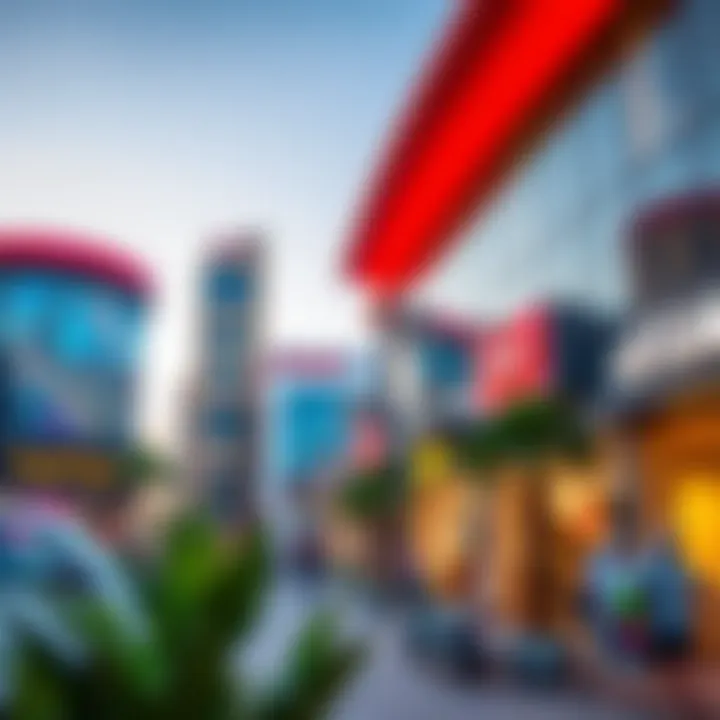 Vibrant Commercial Scene in Dubai Investment Park 2 Commercial facilities and retail spaces in Dubai Investment Park 2 bustling with activity