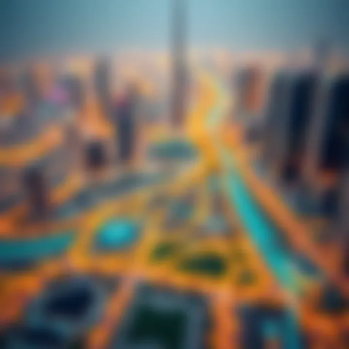 Map highlighting the connectivity routes of Dubai Investment Park 2