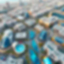 Aerial view showcasing the modern architecture of Dubai Silicon Oasis