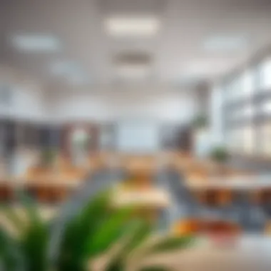 Modern classroom setting in a school