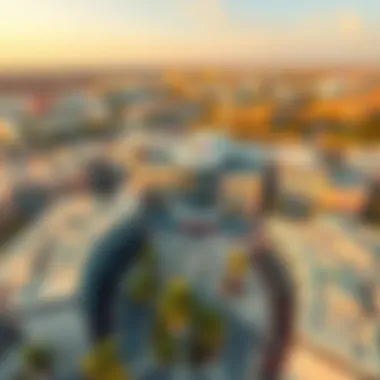 Modern Campus Design Aerial view of Dubai Hills Schools campus showcasing modern architecture