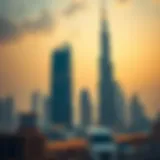 Stunning skyline view of Dubai's elite residence towers