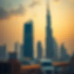 Stunning skyline view of Dubai's elite residence towers