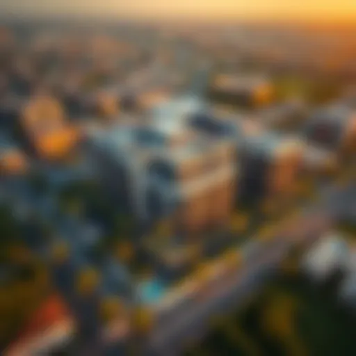 Aerial view of Emaar Business Park Greens showcasing modern architecture
