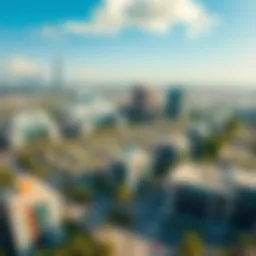 Aerial view of Emaar Greens showcasing its modern architecture and greenery