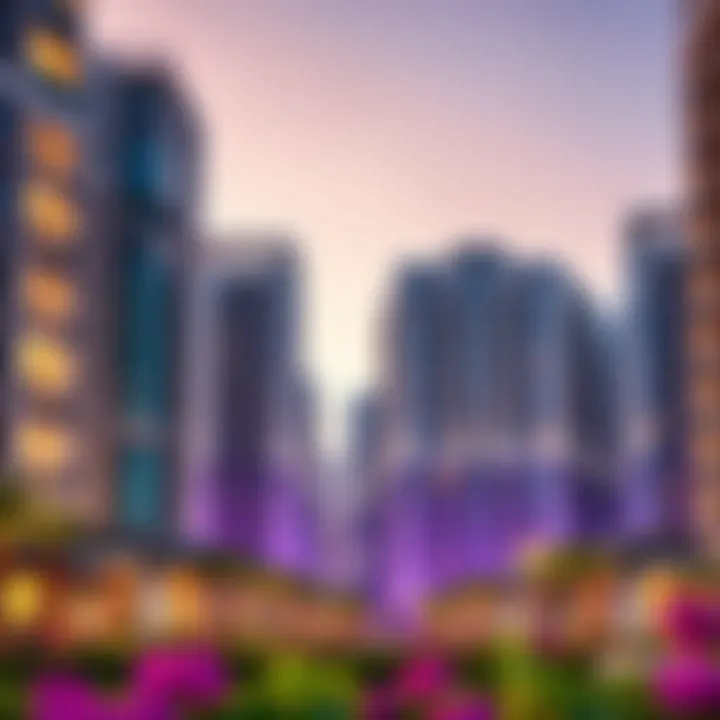 Stylish residential buildings highlighting unique architectural design in Emaar Greens