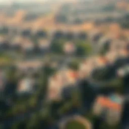 Aerial view of Emirates Hills showcasing luxury villas