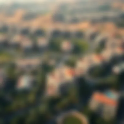 Aerial view of Emirates Hills showcasing luxury villas