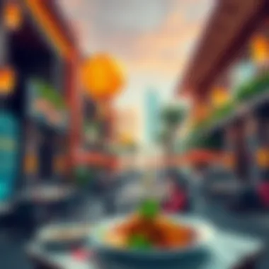 Diverse selection of international cuisines