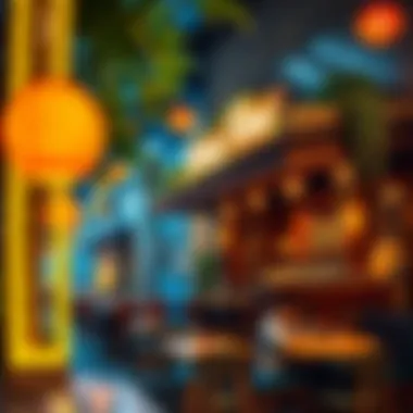 Trendy cafe with vibrant atmosphere