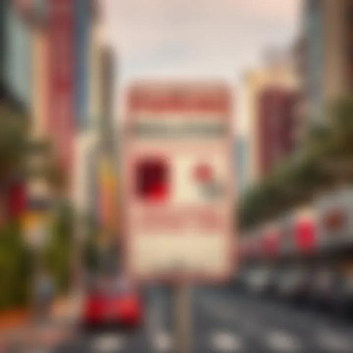 Signage indicating parking regulations in Festival City