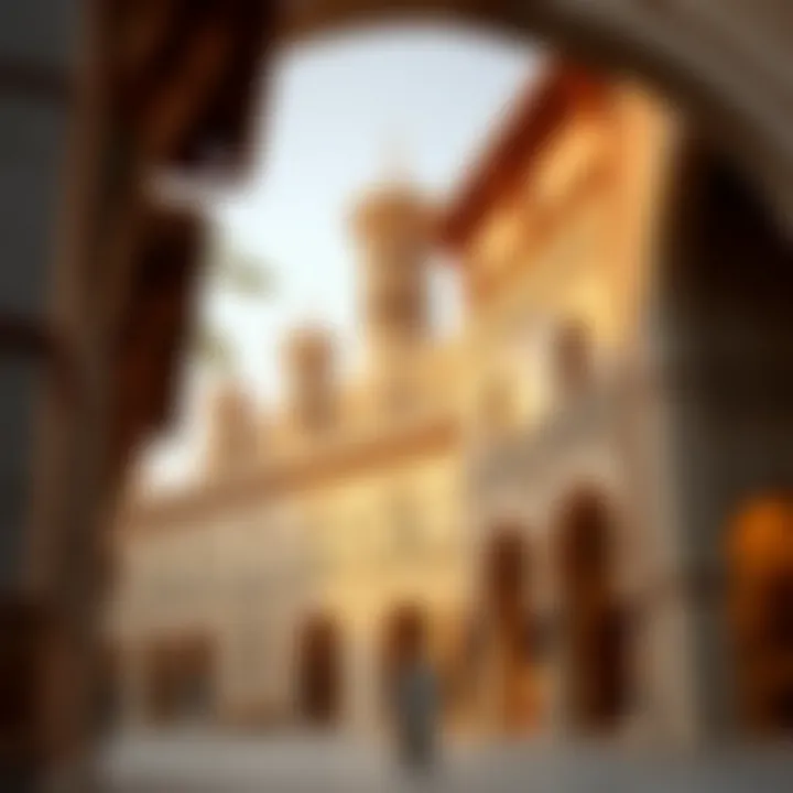 Cultural Heritage in Garhoud Architecture An intricately designed traditional building reflecting the cultural heritage of Garhoud