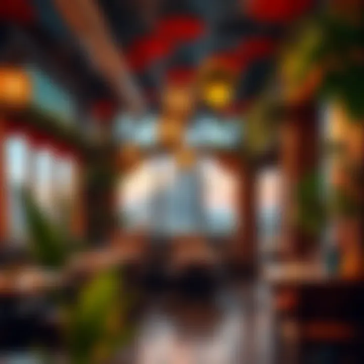 Vibrant ambiance of the restaurant