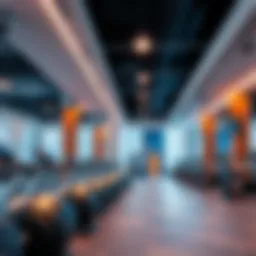 Interior view showcasing the modern gym facilities