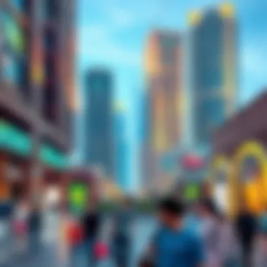 Artistic representation of social dynamics in both cities