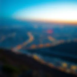 Breathtaking hillside view over urban Dubai