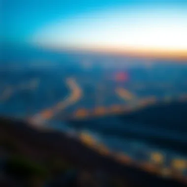 Breathtaking hillside view over urban Dubai